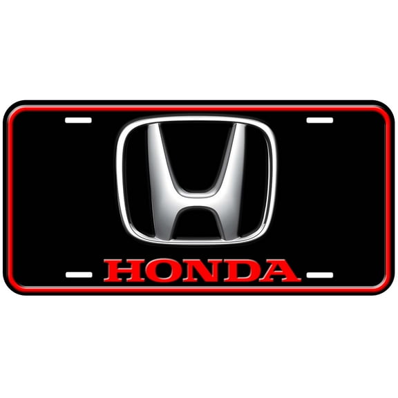 Design US Custom Black Aluminum Automotive License Plate, 6 x 12 Inches