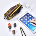 thumbnail image 7 of Yiaed Fall Daisy Leaf Nuts Print Leather Pencil Case - Leather Pen Pencil Holder - Elegant & Practical Pencil Pouch for Work & Office, 7 of 7