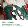 thumbnail image 5 of Cozy Comfort Throws - Modern Christmas Penguin Throw Blanket, 50" x 60", 5 of 6