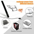 thumbnail image 4 of A4 Ultra-Thin Portable LED Light Box Tracer LED Artcraft Tracing Light Pad Light Box w 3 Level Brightness for 5D DIY Diamond Painting Artists Drawing Sketching Animation Powered by USB Cable, 4 of 8