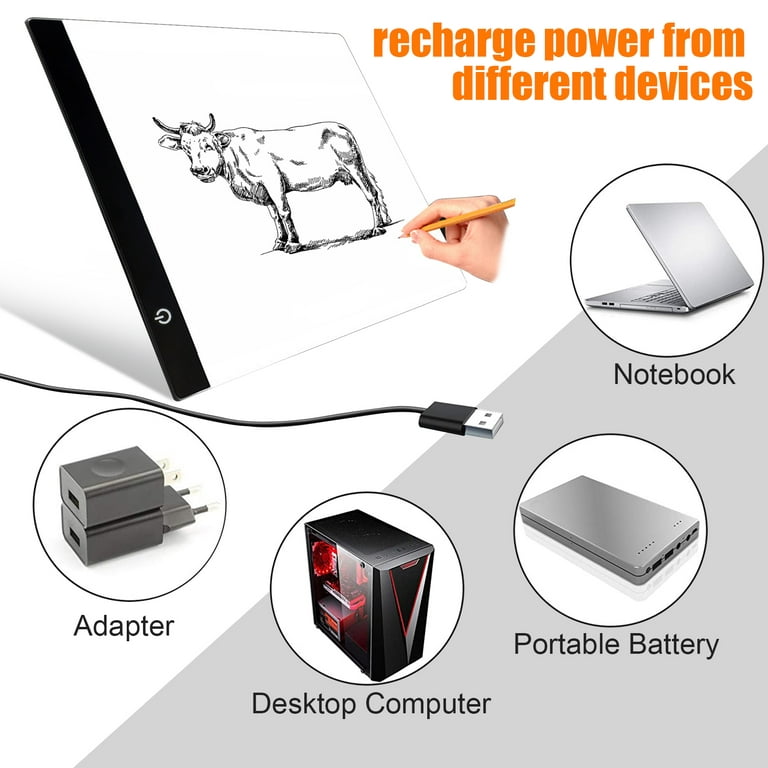Rechargeable A2 Light Pad - Battery Powered Tracing Light Box, A2  Rechargeable