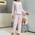 thumbnail image 7 of FAHXNVB Women's Flannel Pajamas Set Fuzzy Long Sleeve Pullover Tops and Long Pants Winter Warm Sofit Comfy Loungewear Sleepwear, 7 of 7