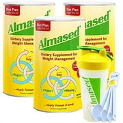 Almased Powder Multi Protein Meal Replacement Shake 17.6 oz Bundle with a Shaker Bottle and Lumintrail Measuring Spoon Set (3 Pack)