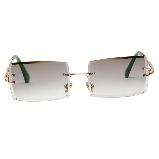 2x de sol de mujer, lentes modernas con protección transparentes - Main Image