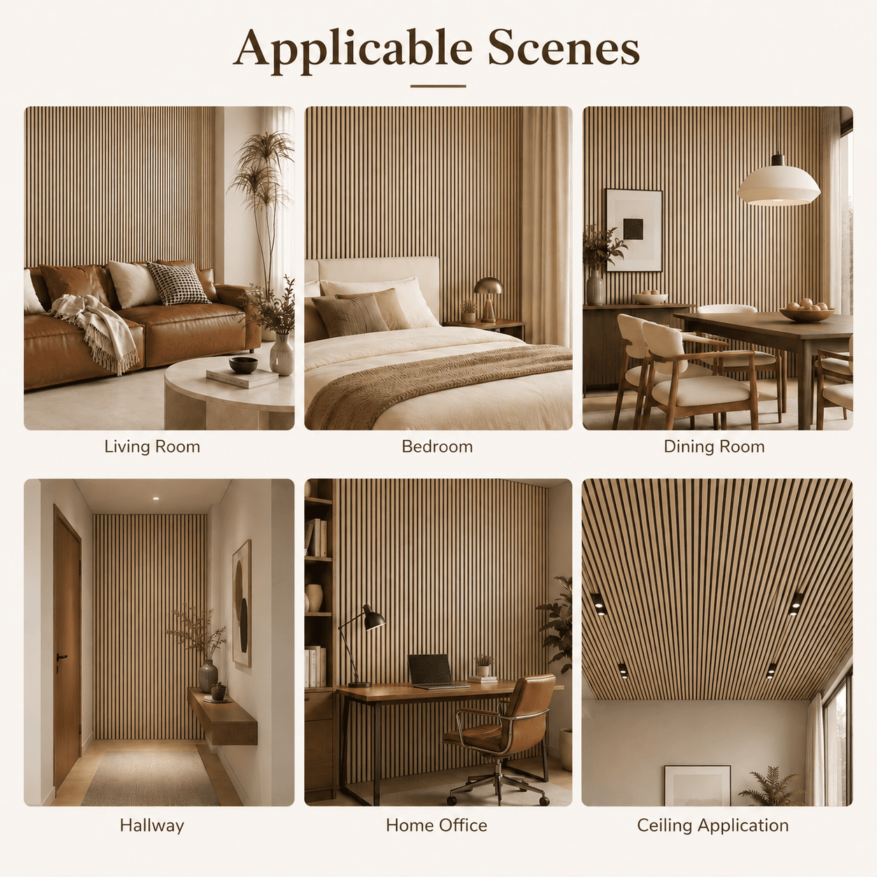2PCS 16''x104'' Wood Slat Acoustic Wall Paneling for Interior and Ceiling Decor,23Sq.ft,Oak