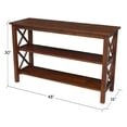 thumbnail image 3 of International Concepts Hampton Wood Console Table in Espresso, 3 of 21