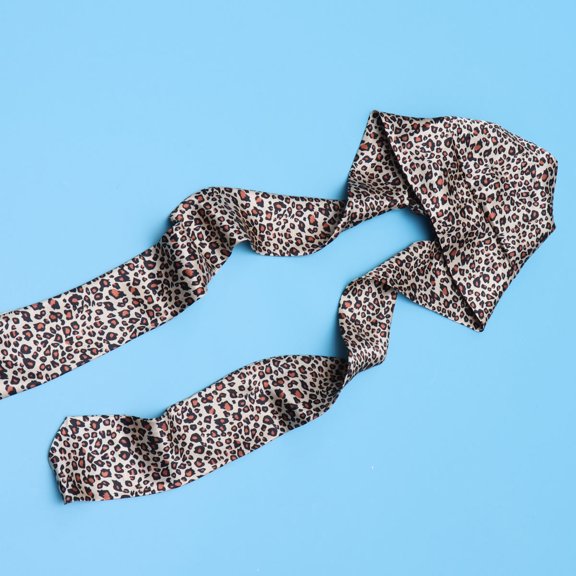 Masteelf Printed Bow Women Hood Braid Wrap Stretch Turban Hat Hair Scarf Chemo Wrap(Leopard)