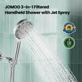 thumbnail image 5 of JOMOO Handheld Shower Head, 6 Setting High Pressure Filtered Showehead with Handheld, 6 inch Water Softener Filters Beads for Hard Water Shower Head with Extra Long 71" Stainless Steel Hose (Chrome), 5 of 16