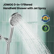 JOMOO Handheld Shower Head, 6 Setting High Pressure Filtered Showehead with Handheld, 6 inch Water Softener Filters Beads for Hard Water Shower Head with Extra Long 71 Stainless Steel Hose (Chrome)
