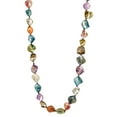 thumbnail image 2 of Boho Chic Colorful Mix of Mother of Pearl Shell Long Necklace, 2 of 6
