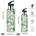 thumbnail image 2 of Yayeee 20oz Insulated Water Bottle Double Wall Stainless Steel with Flip Straw Lid, Tropical Jungle Pattern, 2 of 7
