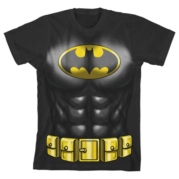 Batman Cosplay Toddler Boy's Charcoal T-shirt-3T
