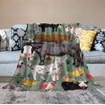 thumbnail image 2 of HENGT  Cute Cow Blanket Fuzzy Blanket Furry Pig Chicken Horse Sheep Rabbit Farm Animals Blanket Sherpa Warm and Plush Throw Blanket for Bed Sofa Travel Couch, 2 of 6