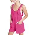 thumbnail image 2 of gbyLJF Girl's Casual Sleeveless Jumpsuits Spaghetti Straps Tank Top Overalls Summer Shorts Jumpsuit With Pockets, 2 of 9