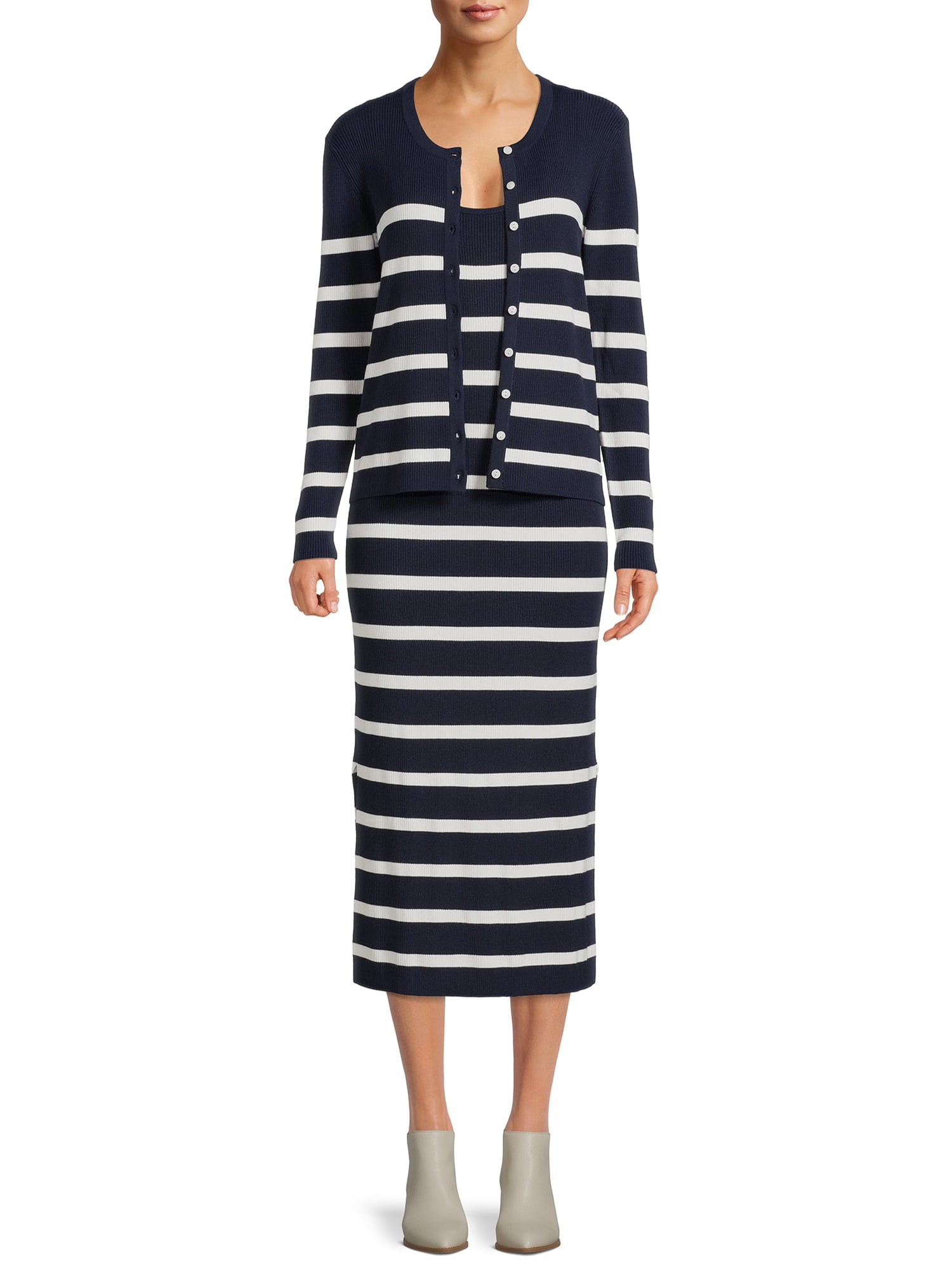 Romantic Slip Dress + Cardigan 2 pcs Set