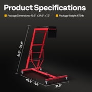 SPECSTAR Foldable Topside Engine Creeper, 51-72 Engine Creeper, 400 lbs Capacity, 4 Swivel Caster Wheels, Red