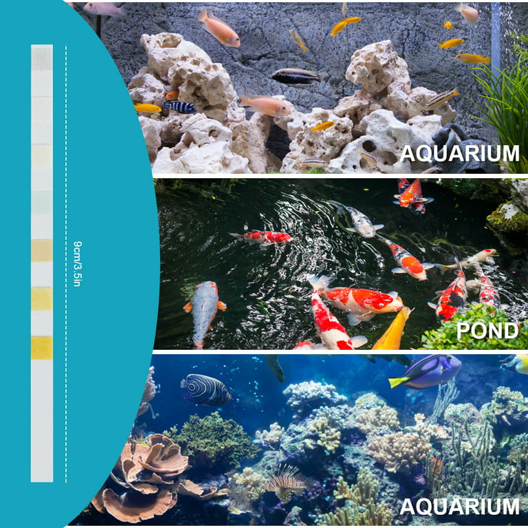 100Pcs Aquarium Test Strips Fish Tank 7IN1 PH Water Test Strips Kit  Freshwater