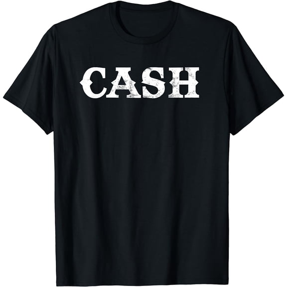 Vintage Cash Country Music Lovers Outlaw T-Shirt Black Medium