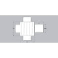 thumbnail image 5 of Belvedere 5-Piece Brushed Aluminum Outdoor Patio Furniture Dining Table Set w/ Dining Table and Four Chairs, 5 of 6