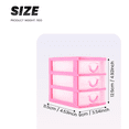 thumbnail image 6 of Mini translucent Drawer type plastic Storage Box（rose red 3 Layers）, 6 of 9