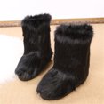 thumbnail image 6 of QISIWOLE Fancy Plush Mid-tube Snow Boots Women Plus Size Plush Women's Boots rollbacks, 6 of 6