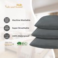 thumbnail image 4 of (5 pack) Waterproof Pillow Protectors with Zipper King Size,Bamboo Zippered Pillow Case Protector, Bed Bedbugs Pillow Case Cover Prevent Dust Mites and Allergens (2 Packs, Gray), 4 of 8