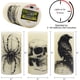 thumbnail image 2 of Velas parpadeantes de Halloween con calavera, telaraña, calcomanías de cuervo, juego de 3, velas LED con temática de Halloween que funcionan con pilas, decoración espeluznante de terror, 2 of 5