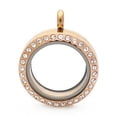 thumbnail image 1 of Collar con colgante de caja de cinabrio con forma de caja de fase de vidrio redonda de acero inoxidable para hombres y mujeres, disponible en varios tamaños universales, 1 of 4