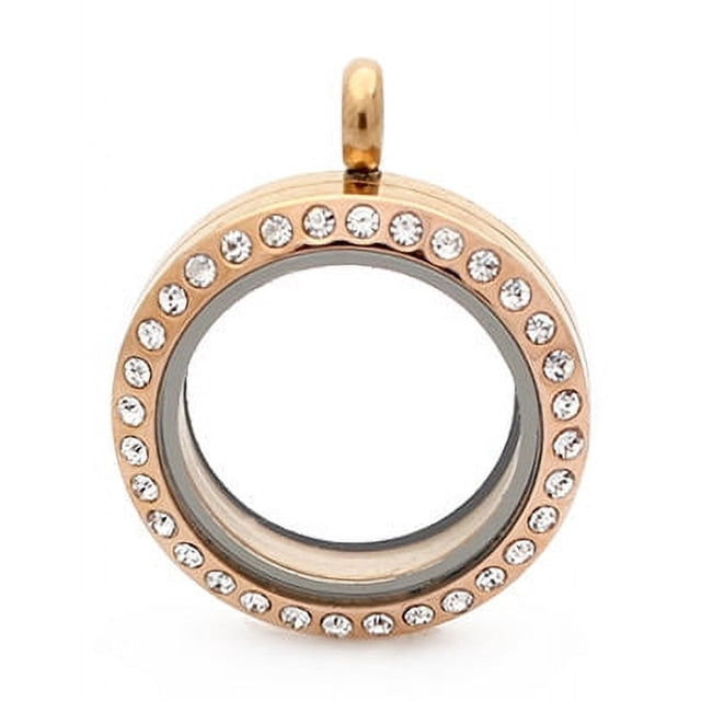 Collar con colgante de caja de cinabrio con forma de caja de fase de vidrio redonda de acero inoxidable para hombres y mujeres, disponible en varios tamaños universales