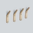 thumbnail image 3 of 4 ganchos de pared de madera para abrigos, perchero de pared de madera natural, perchero de pared sencillo y moderno en forma de V para almacenamiento de abrigos de 15,8*4*1,1 cm., 3 of 5