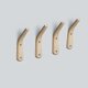 thumbnail image 3 of 4 Pieces Wall Mounted Wooden Coat Hooks Natural Wood Wall Rack Simple Modern V Shaped Wall Mounted Storage Coat Rack for 15.8*4*1.1cm, 3 of 5
