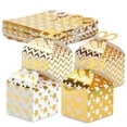thumbnail image 1 of Paquete de 36 mini cajas a dos aguas para regalos de fiesta, cumpleaños, aniversarios de bodas, San Valentín, compromiso, adornos de lámina dorada, cajas de regalo, 4 diseños de lunares (3,7 x 3,2 x 3, 1 of 5