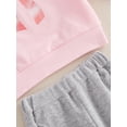 thumbnail image 7 of aturustex Toddler Baby Girl 2Pcs Tracksuits Outfits 3M 6M 12M 18M 2T 3T Infant Long Sleeve Sweatshirt Bow Print Pullovers Crew Neck Tops + Sweatpants uits Kids Cute Daily Spring Fall Clothes, 7 of 7