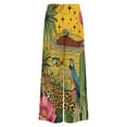 thumbnail image 6 of Jungle Paradise Vibrant Jaguar Parrot Women's Casual Wide Leg Pants Comfort Pockets Elastic Waist Loose Fit Pants, 6 of 7