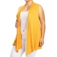 thumbnail image 3 of MOA Collection Women's Plus Size Open Front Relexed Fit CasualSleeveless Vest Cardigan, 3 of 4