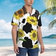 thumbnail image 5 of Xecao Sunflowers Country print Hawaiian shirt - a stylish short-sleeve button-down for men, perfect for casual beach and tropical outings., 5 of 9