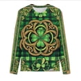 thumbnail image 5 of St. Patrick's Day Long Sleeve Shirt for Women Shamrock Clover Graphic Crewneck Soft Festive Holiday Party Graphic Clothes Casual Tee Top, 5 of 8