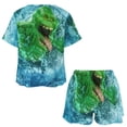 thumbnail image 3 of Ghostbusters Green Slimer Summer Home Suit For Womens Short-Sleeved Pajama Set 2pcs Loungewear Soft Sleepwear T-Shirts Tee Shirt Top And Short Sleeping Pants, 3 of 8