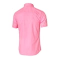 thumbnail image 3 of INSPIRE CHIC Men's Shirts Point Collar Short Sleeve Polka Dots Button Down Shirt 34 Pink, 3 of 7