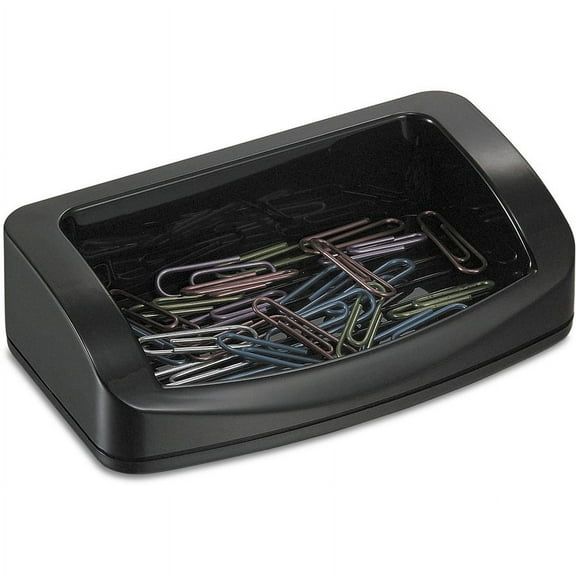 Officemate 2200 Series Business Card/Clip Holder - 1.4" x 7.8" x 3" x - Plastic - 1 Each - Black | Bundle of 5 Each