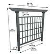 thumbnail image 3 of Vita 80"L x 90"H Wildwood Cedar Privacy Trellis, Charcoal Gray, VA68901, 3 of 4