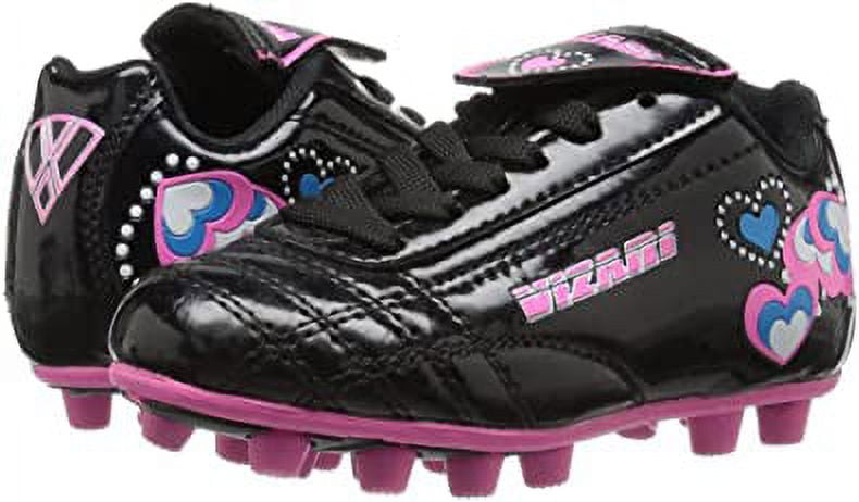 Vizari Retro Hearts FG Soccer Shoe (Toddler/Little Kid),Black/Pink/Blue 1.5
