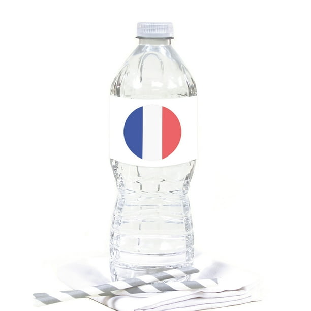 Global World Flag Party Collection Water Bottle Labels France Pack Olymics Soccer Football World Cup Walmart Com Walmart Com