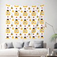 thumbnail image 2 of Daiia Bees and Flowers Pattern Tapestry 60x51 Inches Wall Hanging Tapestry Artistic Wall Hanging Bedroom Wall Decor Living Room Tapestry Dorm Room Decor, 2 of 9