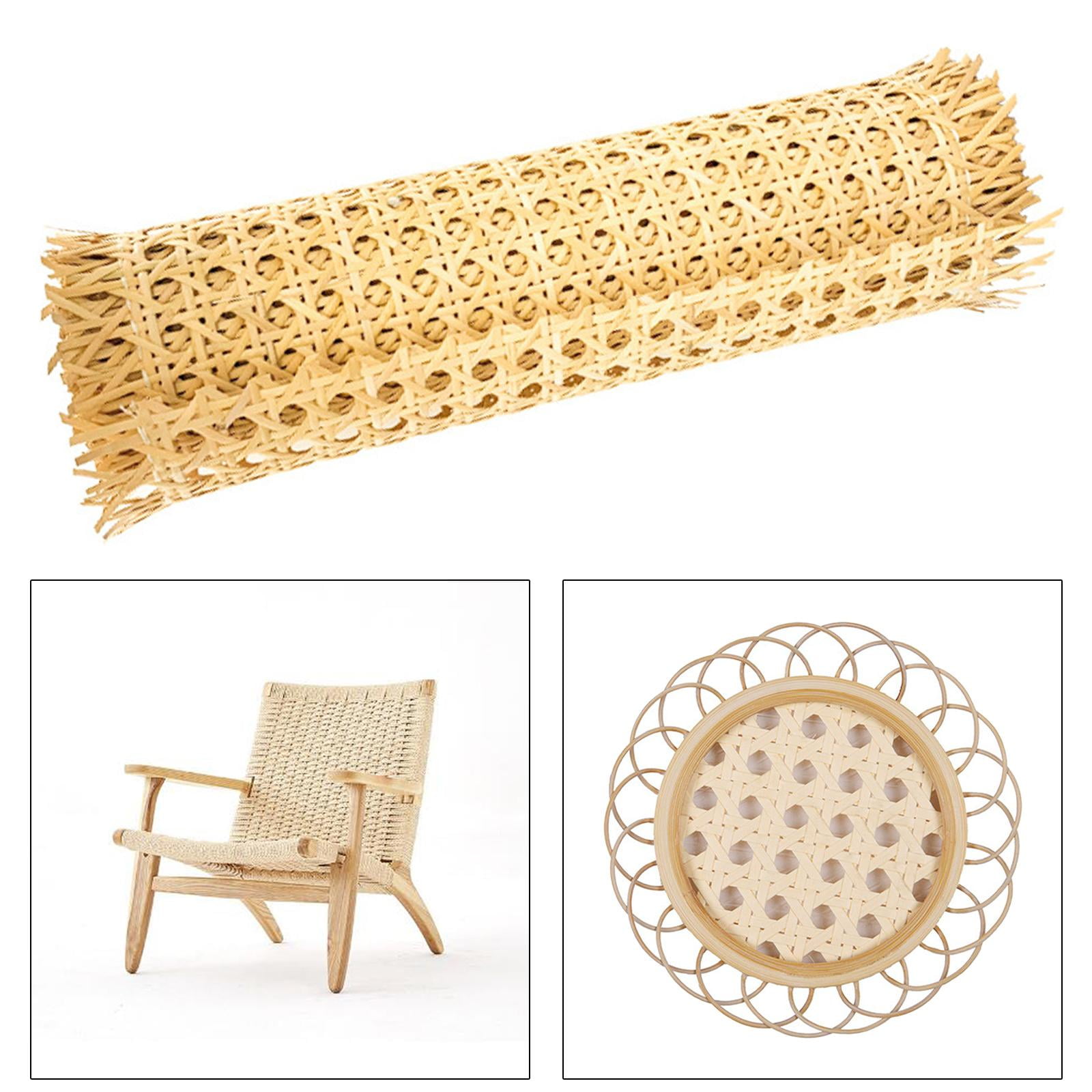 Tophacker Natural Cane Webbing Sheet, Rattan Roll, Rattan Furniture,  Natural Rattan Material, Home Decoration, Woven Cane, for Cabinet Table DIY  (Size