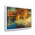 thumbnail image 3 of Designart 'Orange Autumn Forest Reflects On River' Lake House Framed Canvas Wall Art Print, 3 of 5