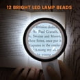 thumbnail image 3 of Queilt Illuminated Reading Magnifier, 30X Magnifying Glass with 12 LED Lights, Handheld Magnifying Glass, Illuminated Magnifier for Reading, Jewelry, Seniors, Visually Impaired, Observation and Crafts, 3 of 5