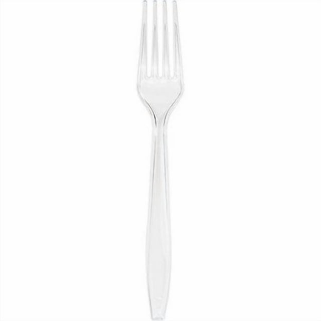 Lot de 600 Fourchettes de Fête Modernes en Plastique Transparent de Qualité Supérieure, Robustes