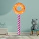 thumbnail image 2 of KAKOWELY 3 piruletas inflables de dona para fiestas de cumpleaños, decoraciones de PVC con temática de dulces, accesorios para fiestas, piruletas inflables, globos., 2 of 5