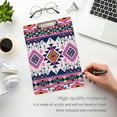 thumbnail image 5 of Coolnut Tribal Ethnic Aztec Geometric Clipboard, Acrylic Standard A4 Letter Size Clip Board with Low Profile Clip for Office, Classroom, Doctor, Nurse and Teacher, 12.5"x9", 5 of 7